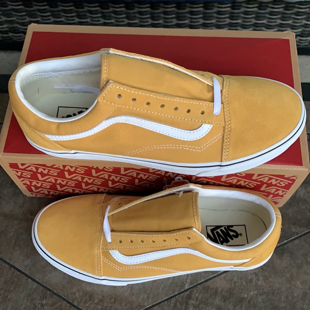 VANS OLD SKOOL OCHRE/TRUE WHITE MEN’S - Picture 12 of 16
